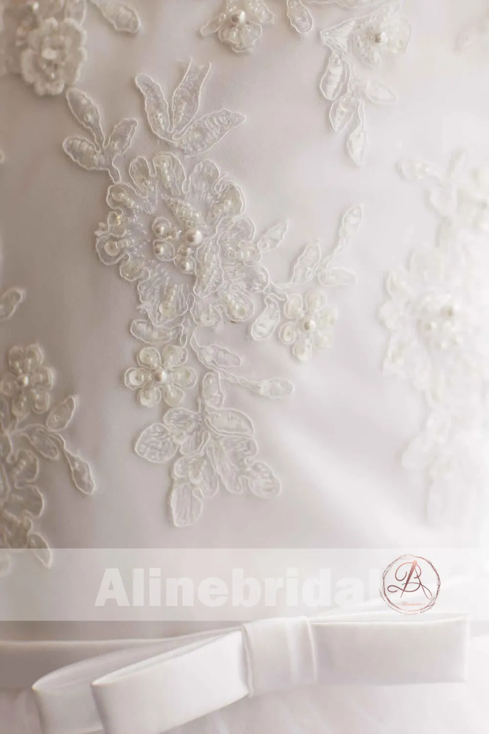 White Lace Sequin Tulle Bottom Cap Sleeve A-line Vintage Flower Girl Dresses, FGS096