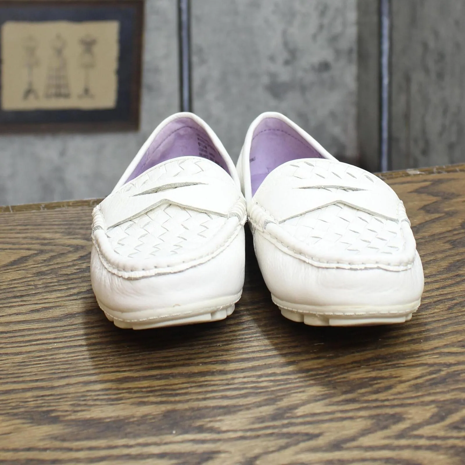 White Mountain Womens Speedboat Crossweave Loafers 1674158c2bac3f White 6.5M