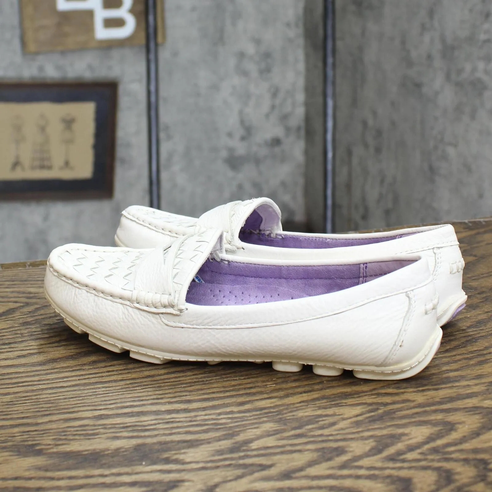 White Mountain Womens Speedboat Crossweave Loafers 1674158c2bac3f White 6.5M