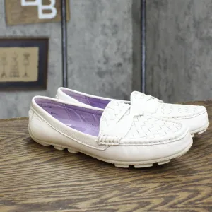 White Mountain Womens Speedboat Crossweave Loafers 1674158c2bac3f White 6.5M