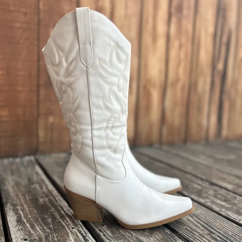 White Tall Western Creek Boot