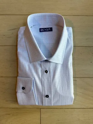 White with Purple and Blue Check Premium Shirt (Final Sale)