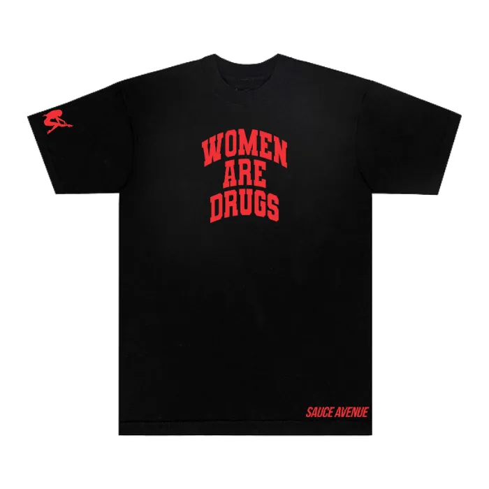 Women Are Drugs V2 (Red) | Heavyweight Black Tee
