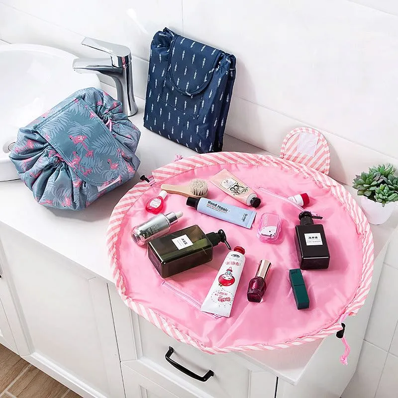 Women Drawstring Cosmetic Bag travel Organizer bag pouch Make Up Case Storage Makeup Bag