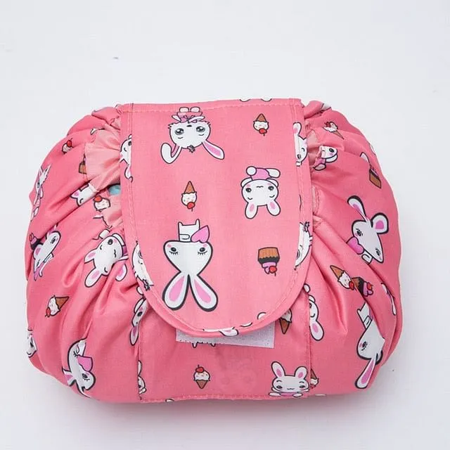 Women Drawstring Cosmetic Bag travel Organizer bag pouch Make Up Case Storage Makeup Bag
