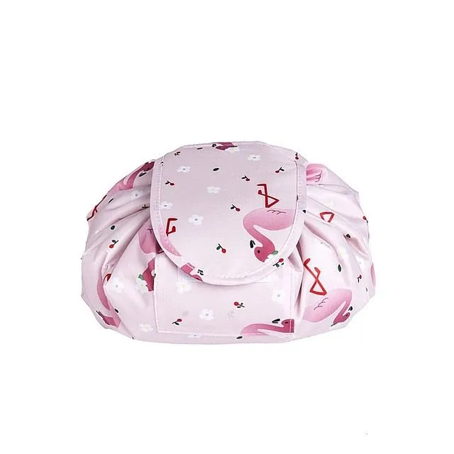Women Drawstring Cosmetic Bag travel Organizer bag pouch Make Up Case Storage Makeup Bag