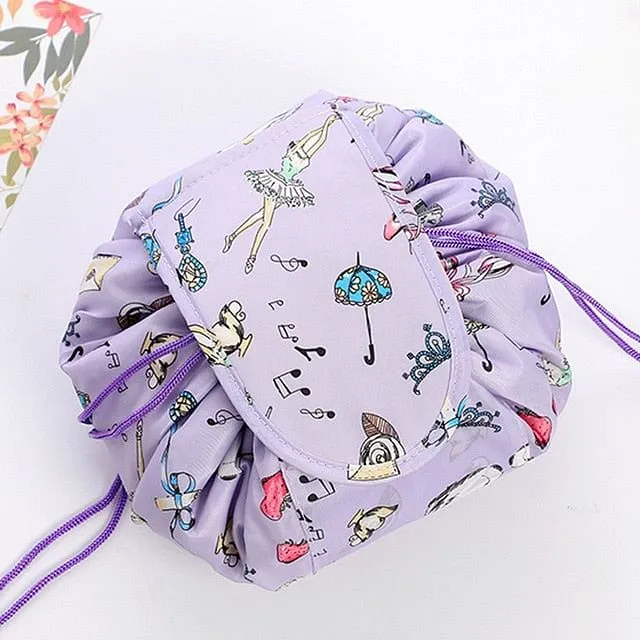 Women Drawstring Cosmetic Bag travel Organizer bag pouch Make Up Case Storage Makeup Bag