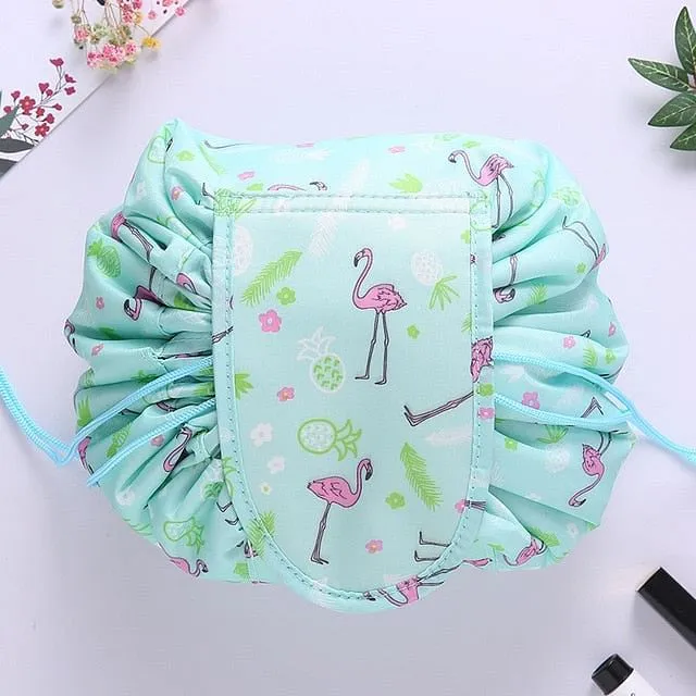 Women Drawstring Cosmetic Bag travel Organizer bag pouch Make Up Case Storage Makeup Bag