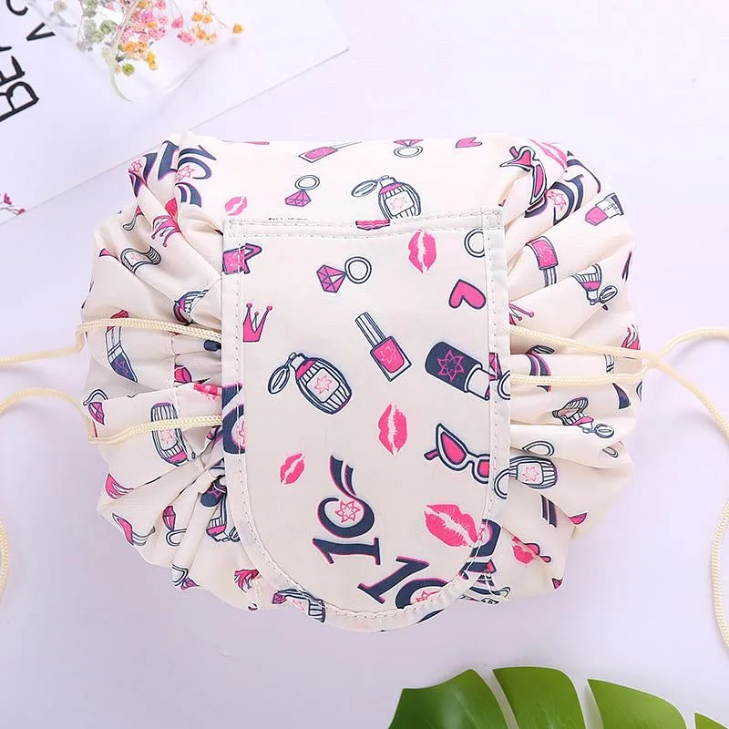 Women Drawstring Cosmetic Bag travel Organizer bag pouch Make Up Case Storage Makeup Bag