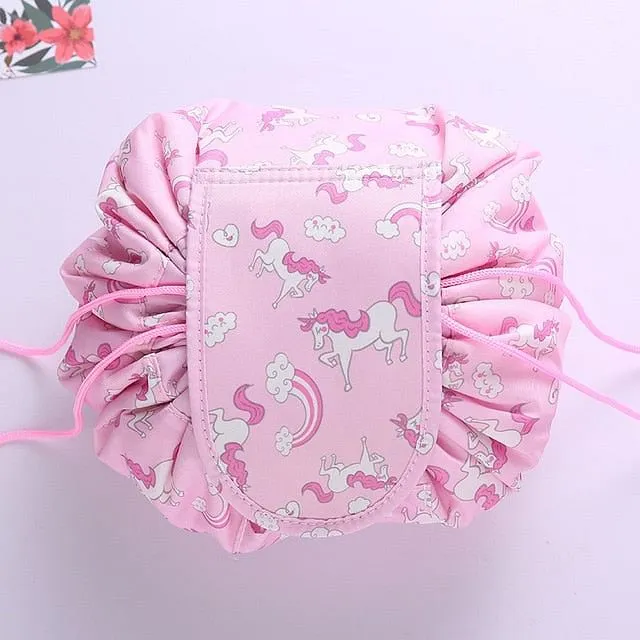 Women Drawstring Cosmetic Bag travel Organizer bag pouch Make Up Case Storage Makeup Bag