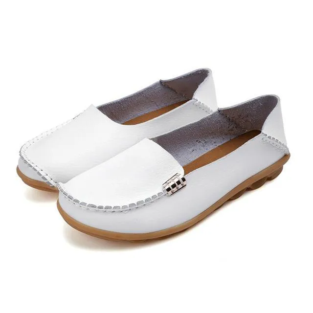 Women Flats Slip On Women Loafers Soft Moccasins With Genuine Leather