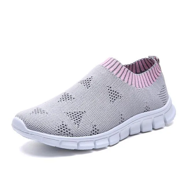 Women  Sneaker Knitted Mesh Vulcanized Shoes Casual Slip