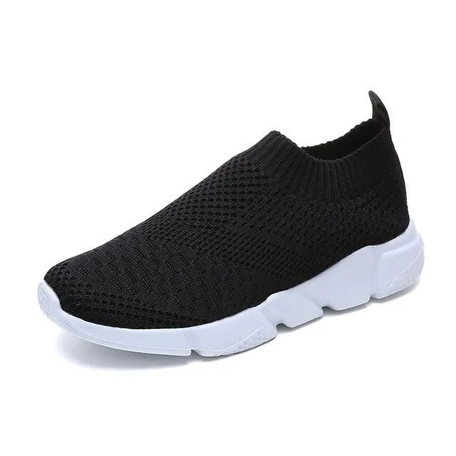 Women  Sneaker Knitted Mesh Vulcanized Shoes Casual Slip