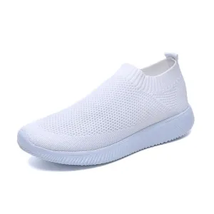 Women  Sneaker Knitted Mesh Vulcanized Shoes Casual Slip