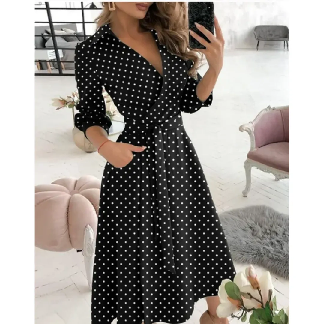 Women's Elegant Semi Formal Wrap Dress | Midi