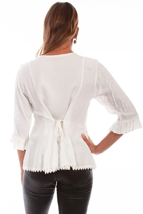 Women's Honey Creek Collection Blouse: Embroidered 3/4 Sleeves