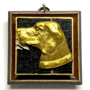 Wooden Frame with Stately Dog on Coromandel | 3 x 1"