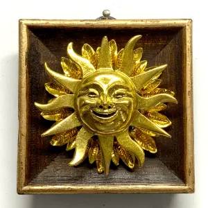 Wooden Frame with Sun | 2 3/4 x 1"