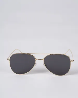 wooster - gold with grey flat lenses