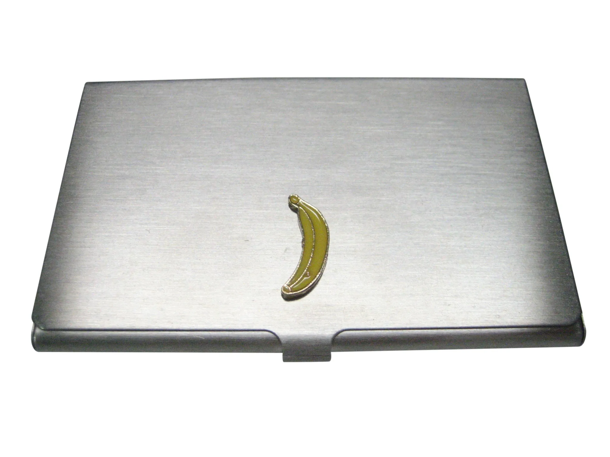 Yellow Toned Flat Banana Fruit Business Card Holder
