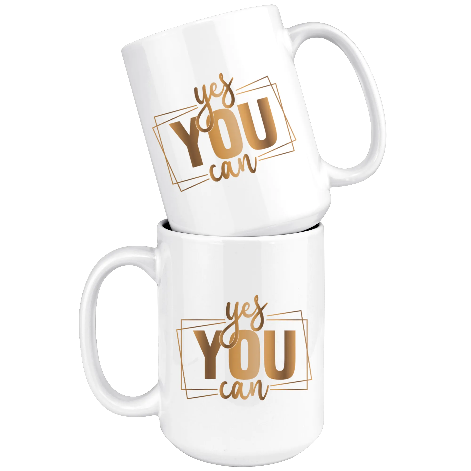 Yes You Can | Gold Motivation | Gifts for Her | Affirmations | Coffee Mug | Hot or Cold