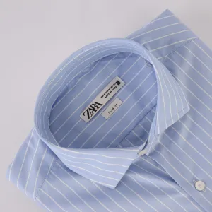 ZR Blue Narrow Stripes Shirt