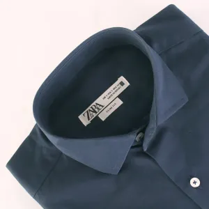 ZR Navy Basic Casual Shirt