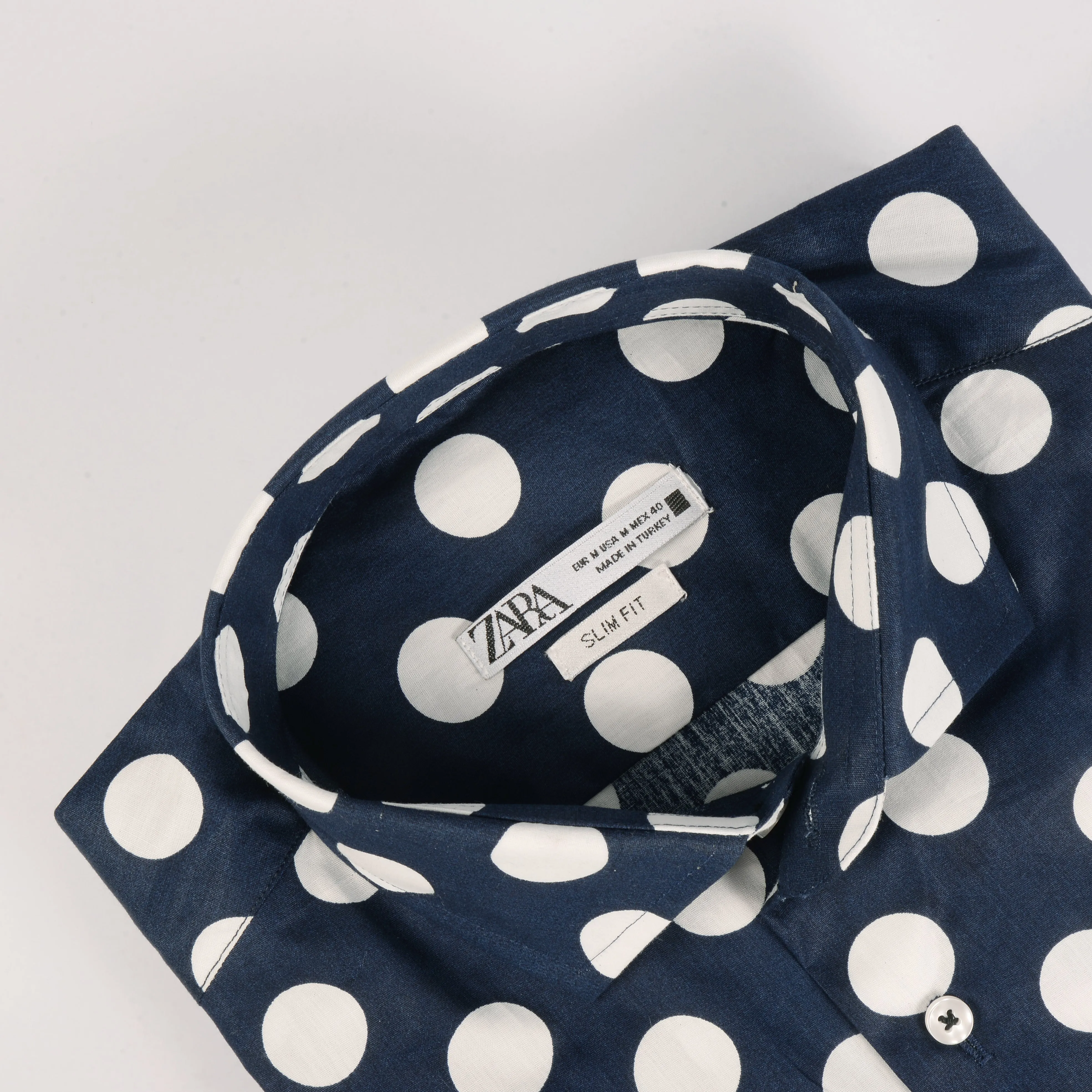ZR Navy Polka Dots Shirt