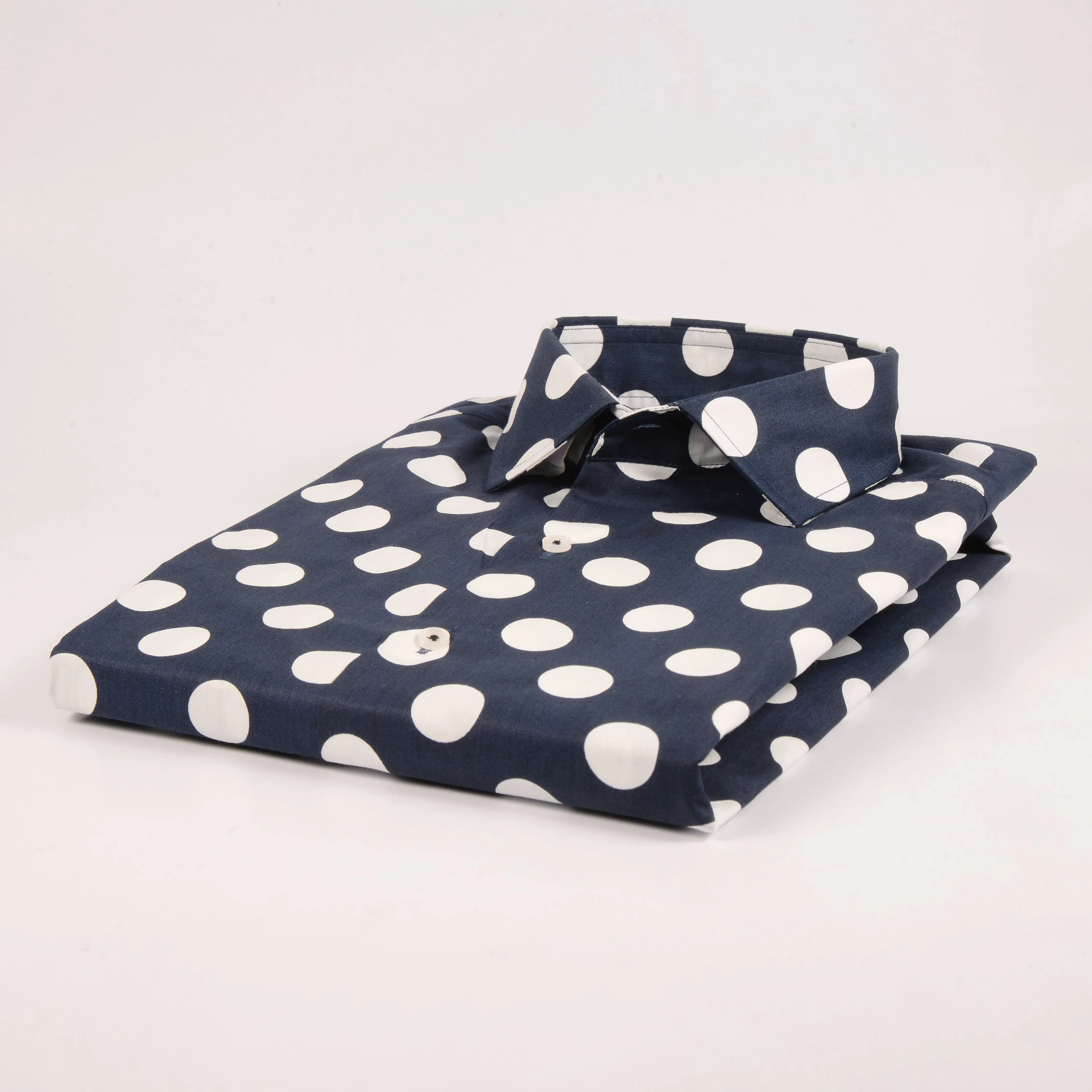 ZR Navy Polka Dots Shirt