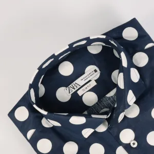 ZR Navy Polka Dots Shirt
