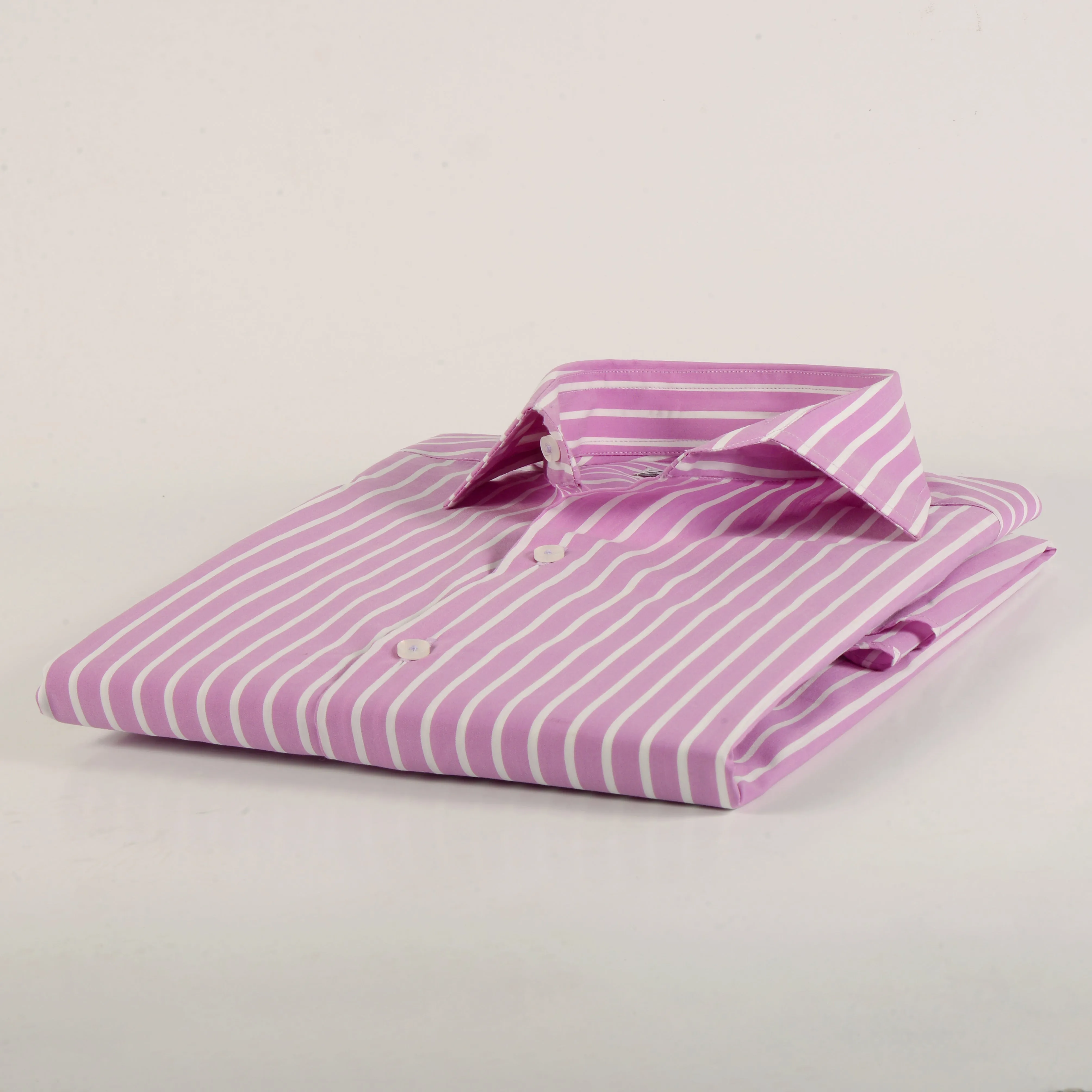 ZR Pink & White Narrow Stripes Shirt