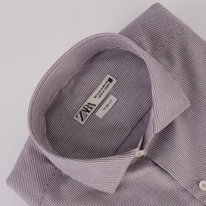 ZR Plum Pin Stripes Shirt