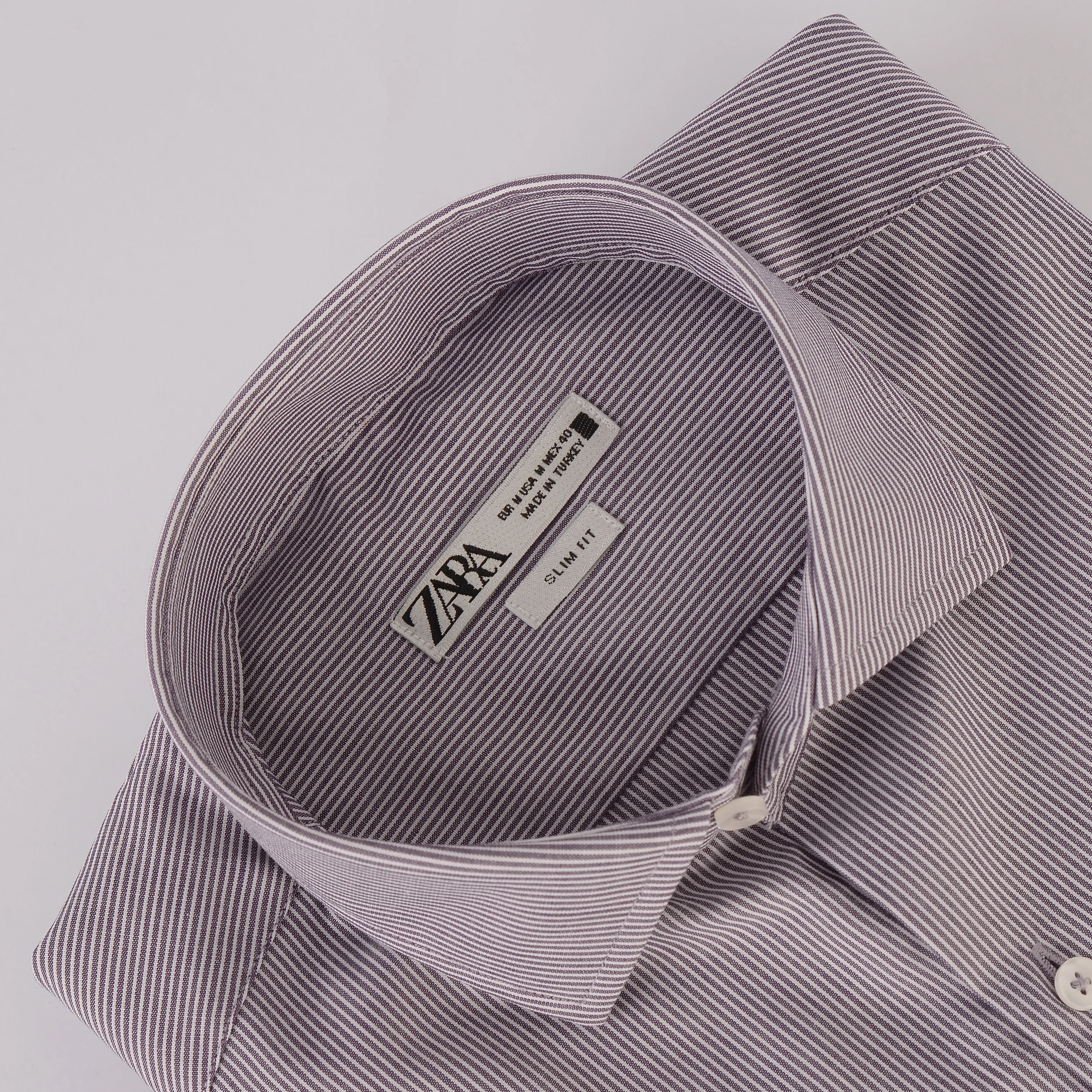 ZR Plum Pin Stripes Shirt