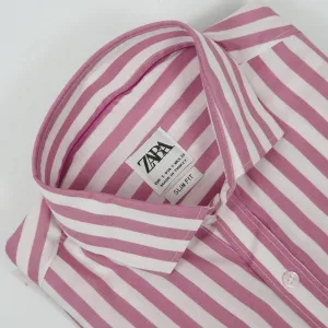 ZR Taffy & White Stripes Linen Shirt